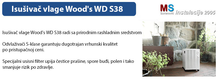 Isušivač (odvlaživač) vlage Wood's - WD S38